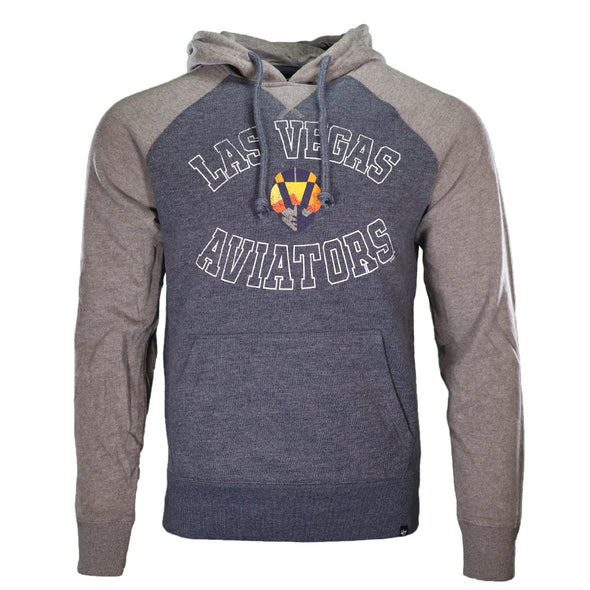 Men's Las Vegas Aviators '47 Brand Las Vegas Aviators Match Navy/Gray Raglan Hoodie