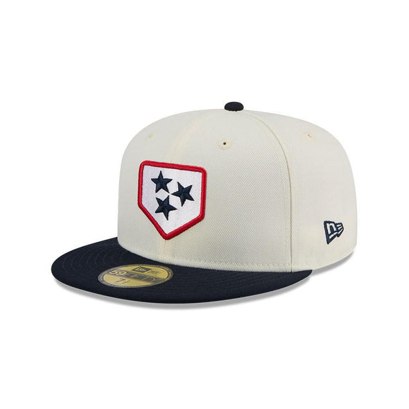 Nashville Sounds New Era 59FIFTY Evergreen Chrome White Plate Logo Hat