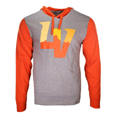 Men's Las Vegas Aviators '47 Brand LV Imprint Callback Gray/Orange Hoodie