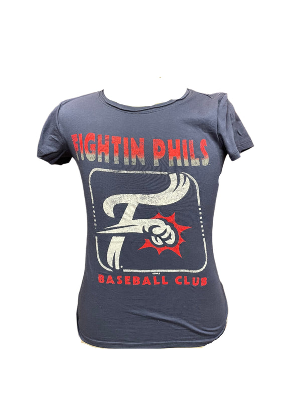 '47 Fightin Phils Baseball Club Navy Stero Frankie Women's Tee