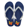 Las Vegas Aviators FOCO LV Navy/Gray Flip Flops