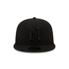 Nashville Sounds New Era 59FIFTY Blackout N Logo Fitted Hat