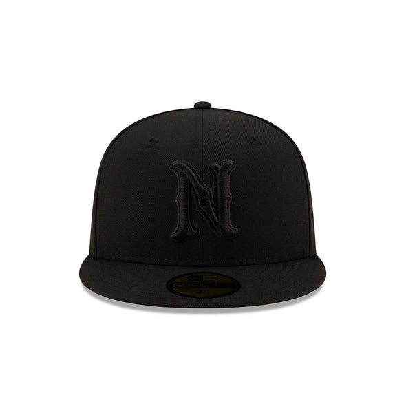 Nashville Sounds New Era 5950 Blackout N Logo Fitted Hat