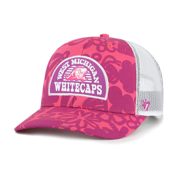 West Michigan Whitecaps '47 Girls Shelly Pink Trucker Cap
