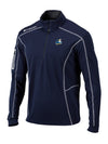 MYRTLE BEACH PELICANS COLUMBIA SPORTSWEAR NAVY PRIMARY SHOTGUN QUARTER ZIP