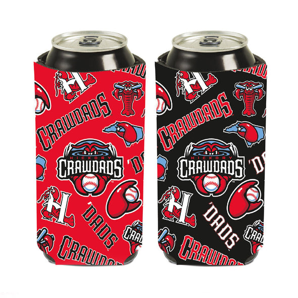 Hickory Crawdads Wincraft 16 oz Red & Black Koozie