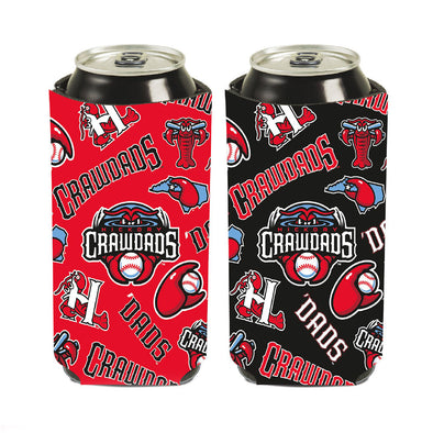 Hickory Crawdads Wincraft 16 oz Red & Black Koozie