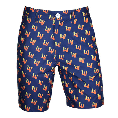 Men’s Las Vegas Aviators FOCO LV Logo Repeat Navy Walking Shorts