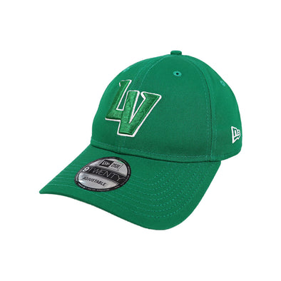 Las Vegas Aviators New Era LV Clutch Kelly Green/White 9TWENTY Strapback Hat