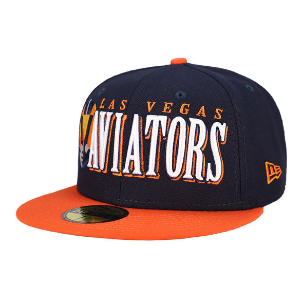 Las Vegas Aviators New Era LVA Jumbo Navy/Orange 59FIFTY Fitted Hat