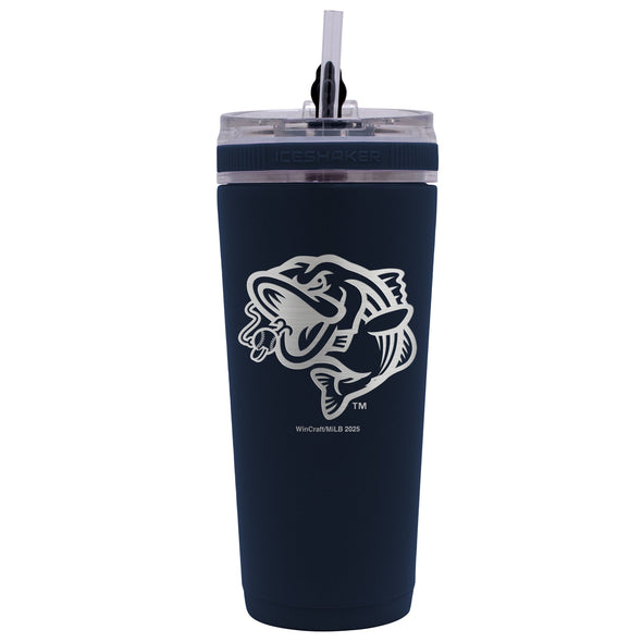 Gwinnett Stripers Solid Navy Engraved 26 Oz Flex Bottle