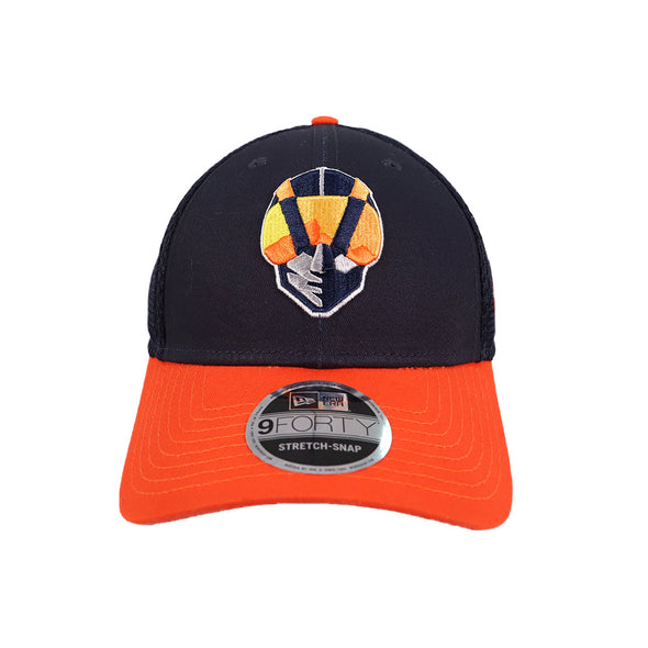 Las Vegas Aviators New Era Aviator Neo Navy/Orange 9FORTY Stretch-Snapback Hat