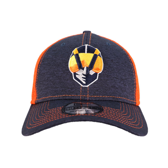 Las Vegas Aviators New Era Aviator Shadow Tech Neo Orange/Navy 39THIRTY Stretch Fit Hat