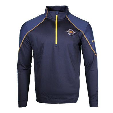 Men's Las Vegas Aviators Columbia Retro Logo Omni-Wick Navy Panel 1/4 Zip Jacket