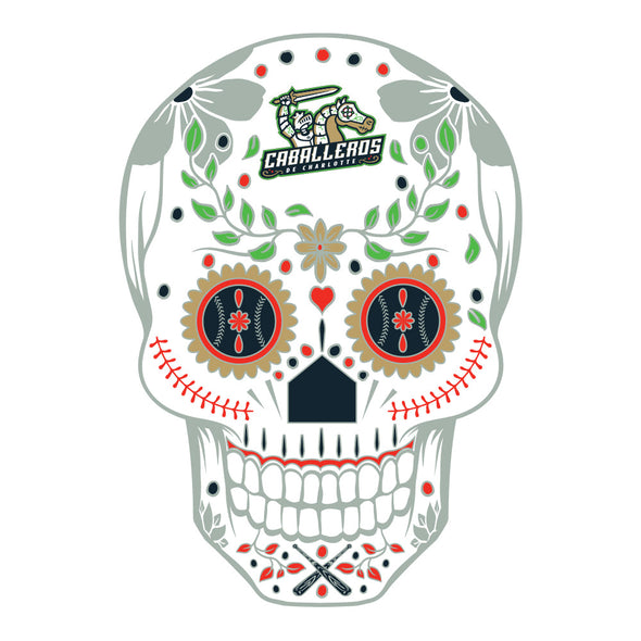 Charlotte Knights PSG Sugar Skull Lapel Pin