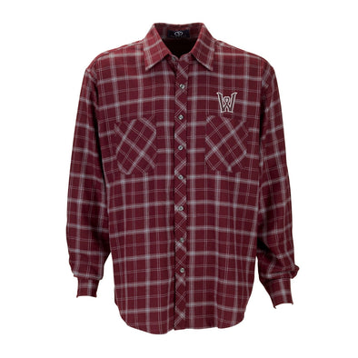 Worcester Red Sox Maroon Heart W Flannel Shirt