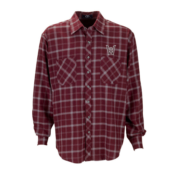 Worcester Red Sox Maroon Heart W Flannel Shirt