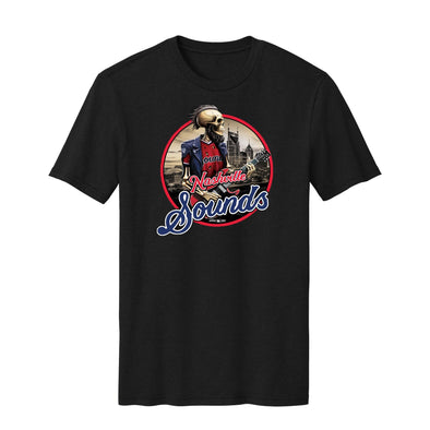 Nashville Sounds Skeleton Rocker Black Tee