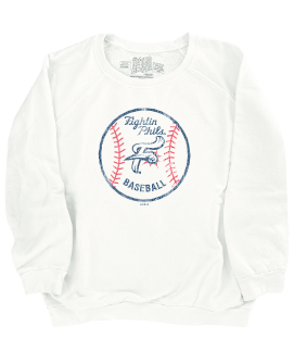 Retro Brand Women's Vintage White Fightins Baseball Crewneck