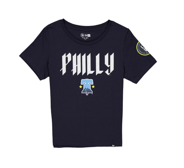 New Era Philadelphia Phillies Women's Navy City Connect Boxy Tee