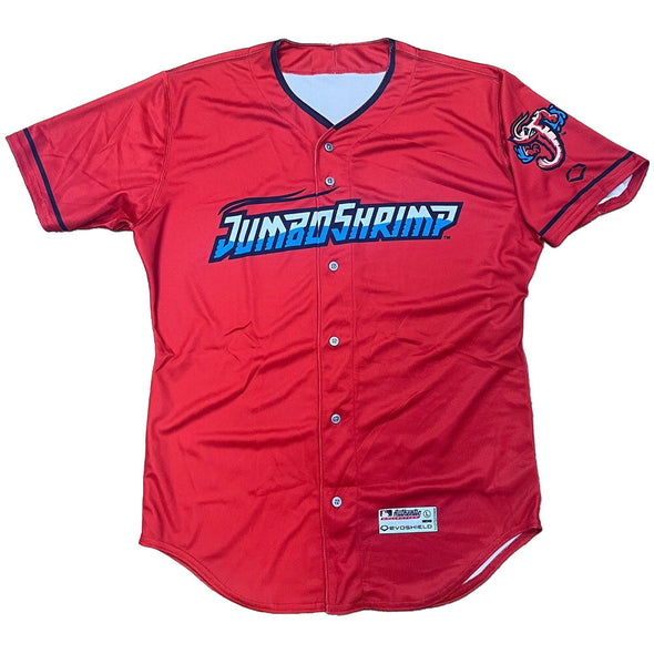 Jacksonville Jumbo Shrimp Evoshield Authentic Red Jersey