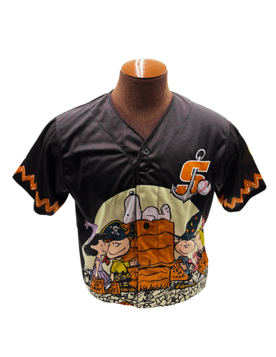 Stockton Ports Peanuts Halloween Themed Jersey