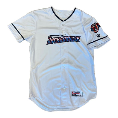 Jacksonville Jumbo Shrimp Evoshield Youth White Home Jersey