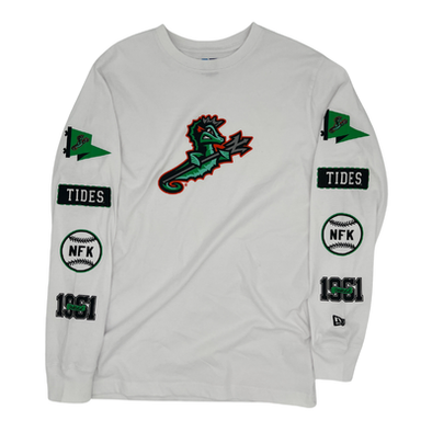 Norfolk Tides NE White Long Sleeve T-Shirt