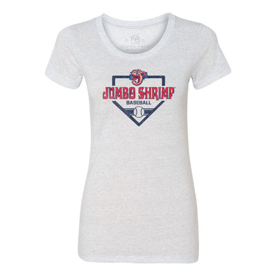 Jacksonville Jumbo Shrimp 108 Stitches Ladies Team Plate Tee