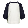 Nashville Sounds '47 Brand Women's Sandstone Atlas Blue Flare Raglan Crop Tee