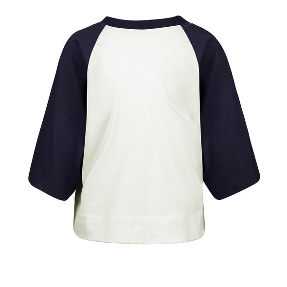 Nashville Sounds '47 Brand Women's Sandstone Atlas Blue Flare Raglan Crop Tee