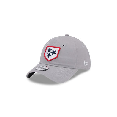 Nashville Sounds New Era Kids 9Twenty Evergreen Grey Plate Logo Adjustable Hat