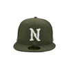 Nashville Sounds New Era 59FIFTY Olive Green N Logo Hat