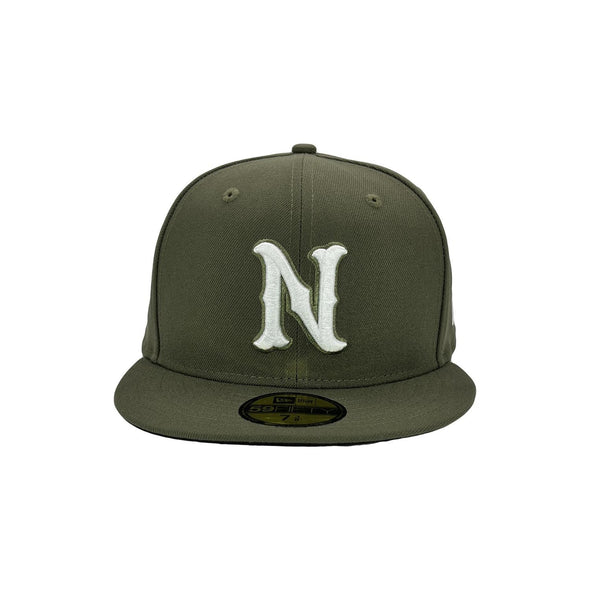 Nashville Sounds New Era 59FIFTY Olive Green N Logo Hat