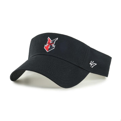 Indianapolis Indians '47 Adult Black Road Clean Up Adjustable Visor