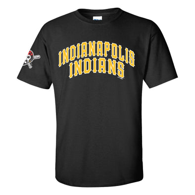 Indianapolis Indians Adult Black Pirates Prospects Wordmark Tee