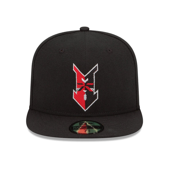 Indianapolis Indians Black New Era Road Authentic On-Field 59FIFTY Cap