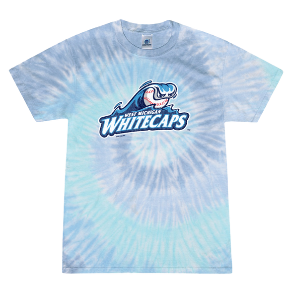 West Michigan Whitecaps Primary Distressed Logo Tie-Dye Tee