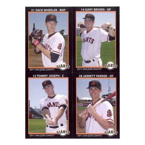 San Jose Giants 2011 Team Trading Card Set