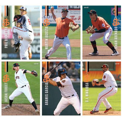 San Jose Giants 2016 Team Trading Card Set