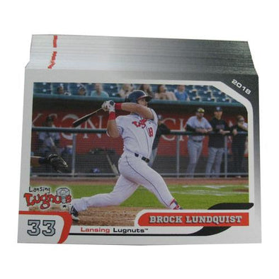 Lansing Lugnuts 2018 Baseball Card Set