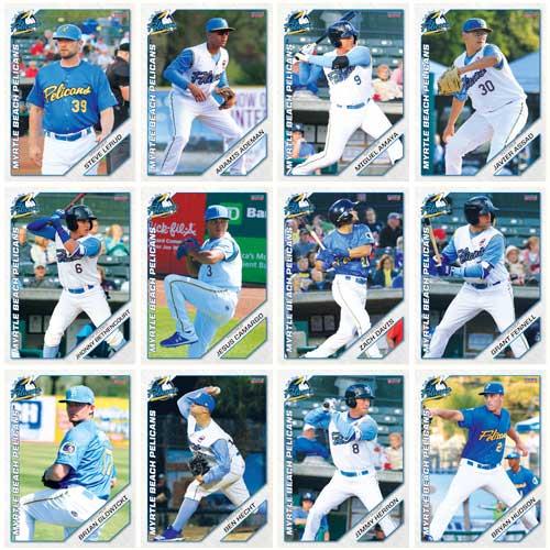 Myrtle Beach Pelicans Choice Sportscards 2019 Team Set