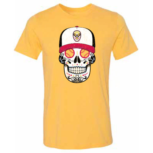 Sugar Skull Gold Tee 108 Stitches
