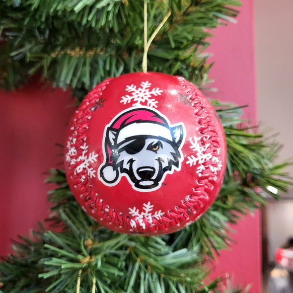 Erie SeaWolves Santa Wolf Ornament