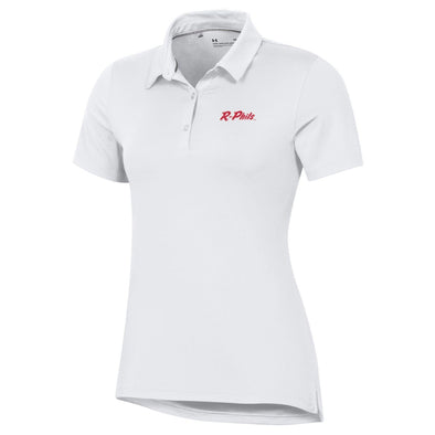 White Women's R-Phils Logo Polo