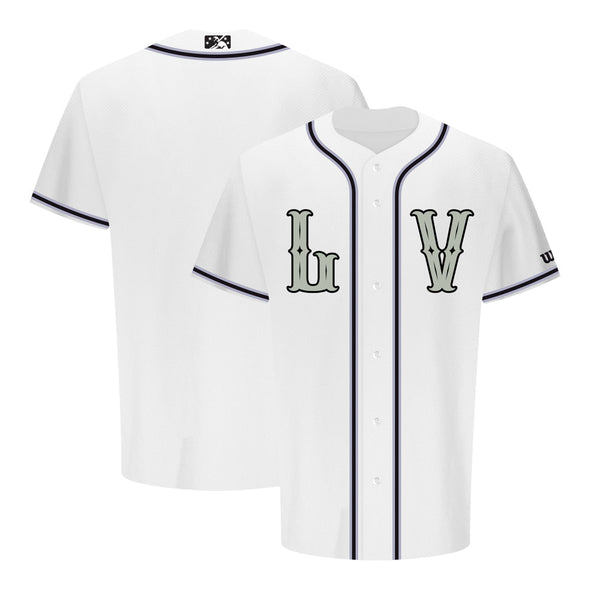 Las Vegas Reyes de Plata Wilson 2023-2024 Home LV White Authentic Jersey