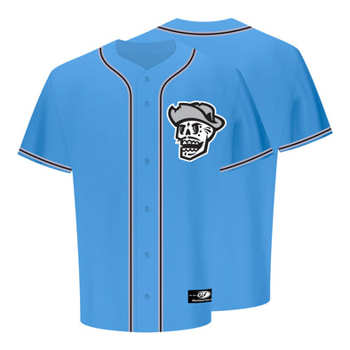 Men's Las Vegas Reyes de Plata OT Sports Alternate Skull Blue Replica Jersey