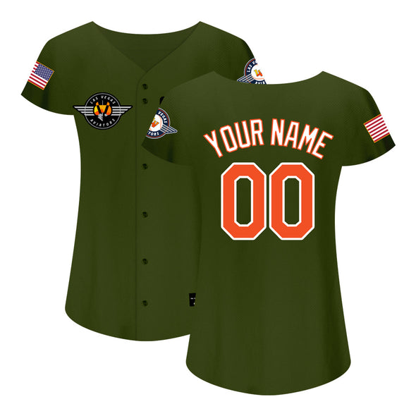 Women's Las Vegas Aviators OT Sports Flight Suit Green Replica Jersey