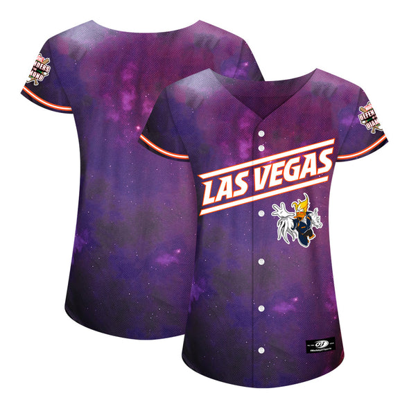 Women's Las Vegas Aviators OT Sports Marvel's Defenders of the Diamond Super Spruce Galaxy Jersey