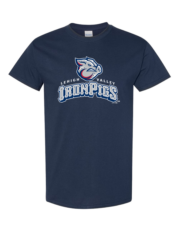 Lehigh Valley IronPigs Primary Logo Navy Tee